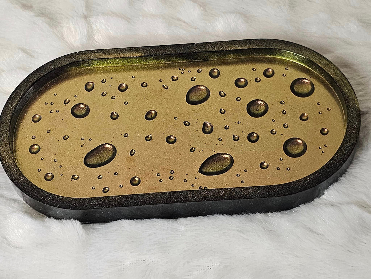 Oval Iridescent Bubble Tray